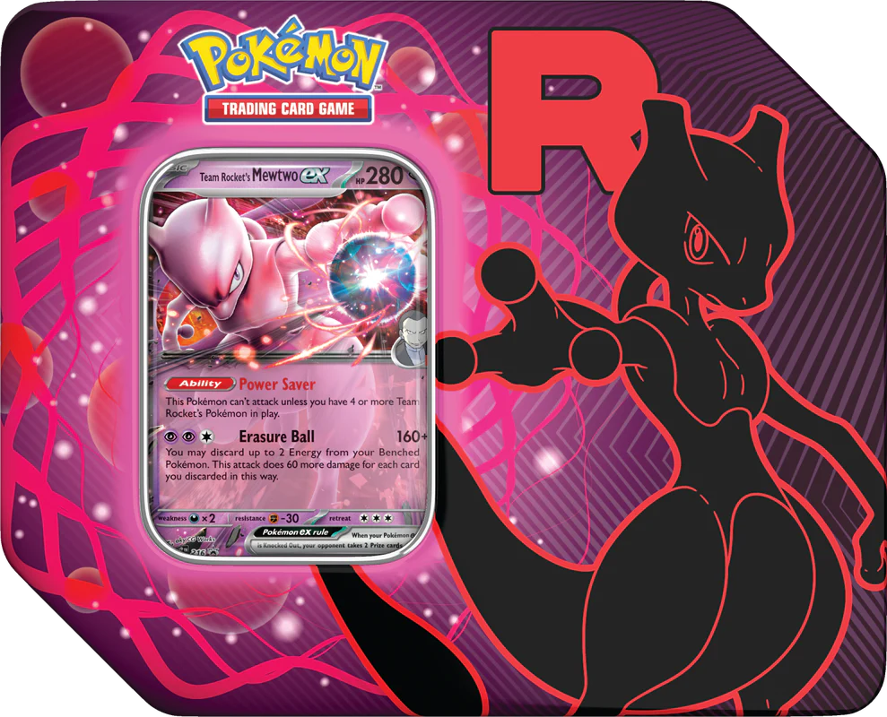 Pokemon Team Rocket Tin Mewtwo Ex